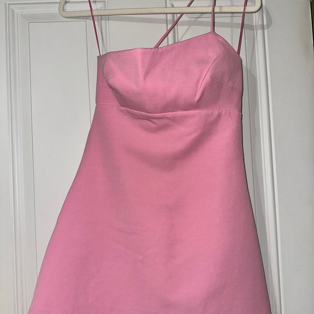 Pink One-Shoulder Dress - Picture 3 of 6